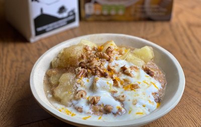 Porridge With Spiced Apple Compote